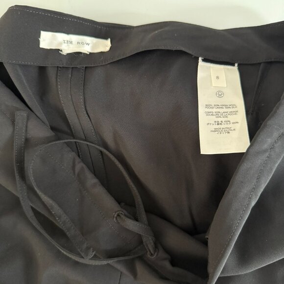 THE ROW The Barrie Virgin Wool black Drawstring pants L NWOT - Picture 10 of 16